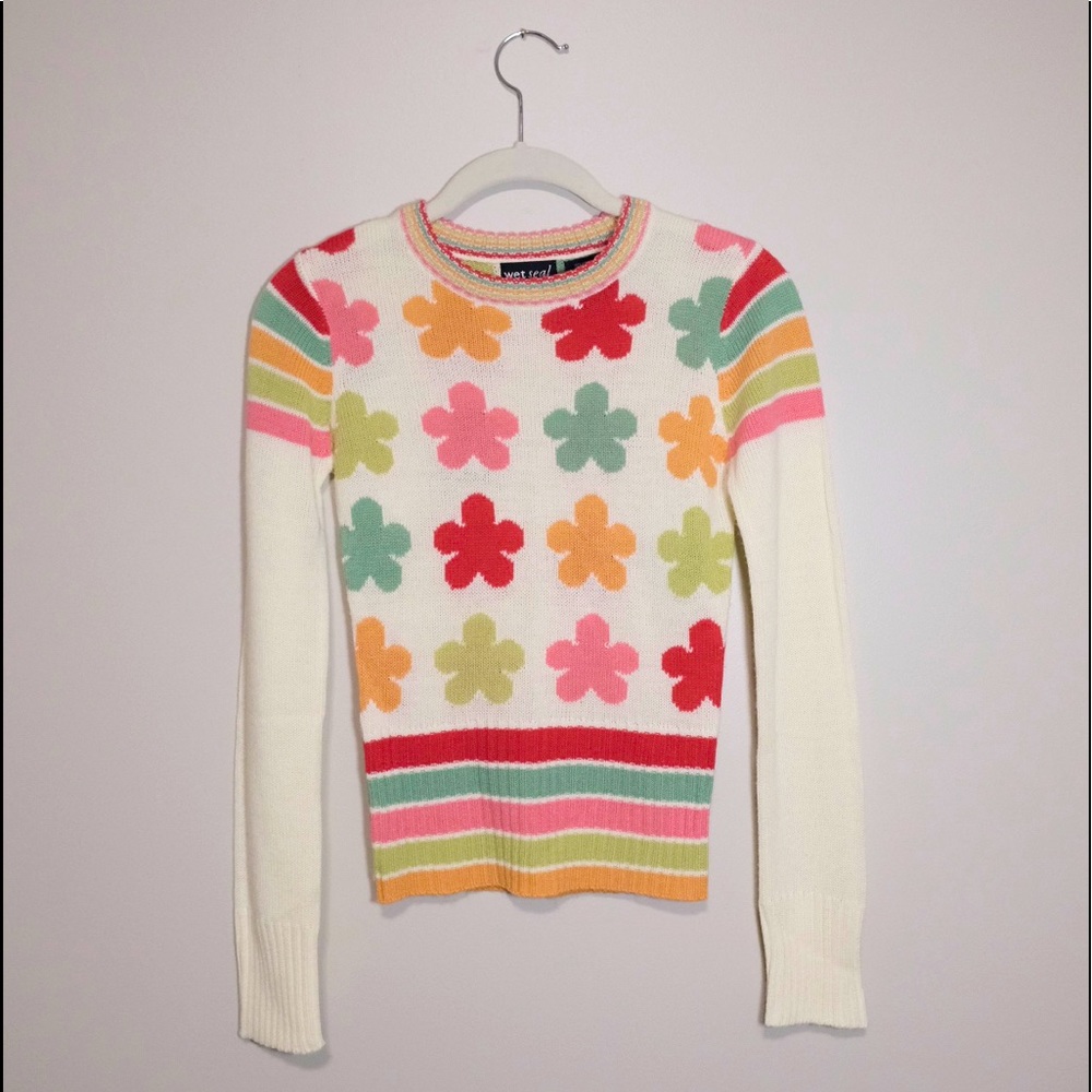 Vintage Y2K Floral Sweater